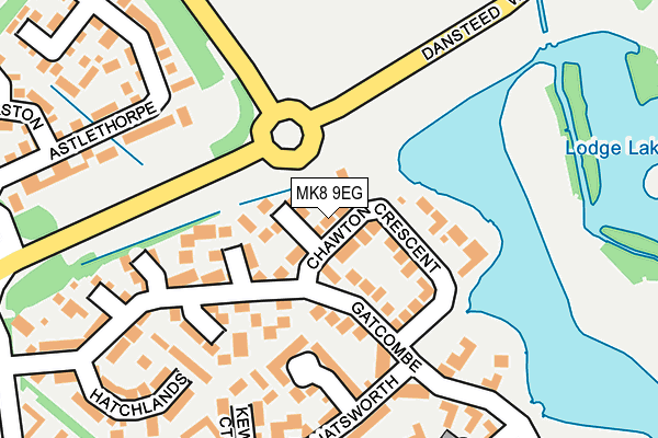 MK8 9EG map - OS OpenMap – Local (Ordnance Survey)