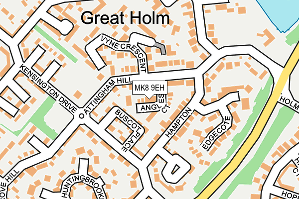 MK8 9EH map - OS OpenMap – Local (Ordnance Survey)