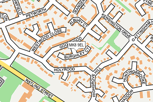 MK8 9EL map - OS OpenMap – Local (Ordnance Survey)