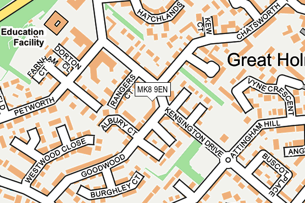 MK8 9EN map - OS OpenMap – Local (Ordnance Survey)