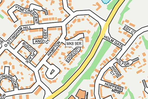MK8 9ER map - OS OpenMap – Local (Ordnance Survey)