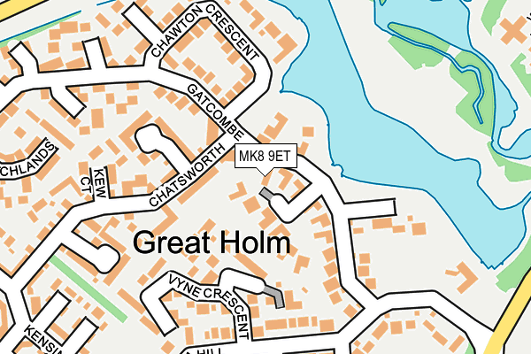 MK8 9ET map - OS OpenMap – Local (Ordnance Survey)