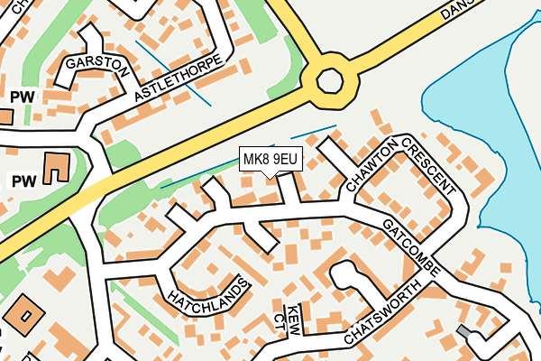 MK8 9EU map - OS OpenMap – Local (Ordnance Survey)