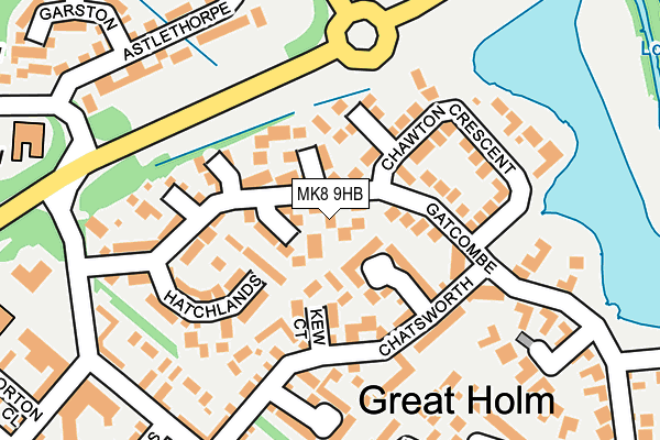 MK8 9HB map - OS OpenMap – Local (Ordnance Survey)