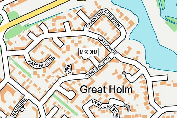 MK8 9HJ map - OS OpenMap – Local (Ordnance Survey)