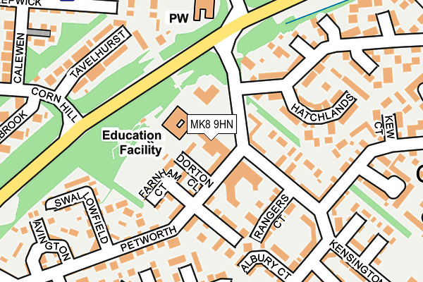 MK8 9HN map - OS OpenMap – Local (Ordnance Survey)