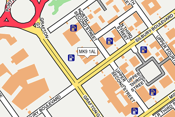 MK9 1AL map - OS OpenMap – Local (Ordnance Survey)