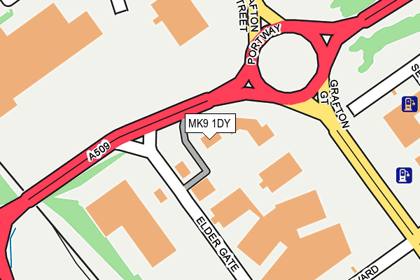 MK9 1DY map - OS OpenMap – Local (Ordnance Survey)