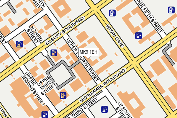 MK9 1EH map - OS OpenMap – Local (Ordnance Survey)