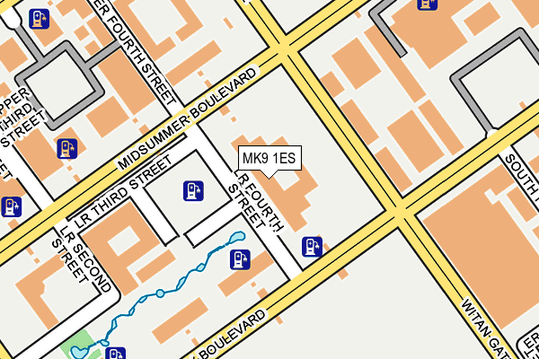 MK9 1ES map - OS OpenMap – Local (Ordnance Survey)