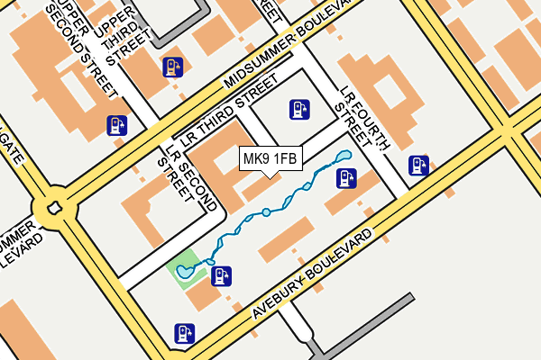 MK9 1FB map - OS OpenMap – Local (Ordnance Survey)