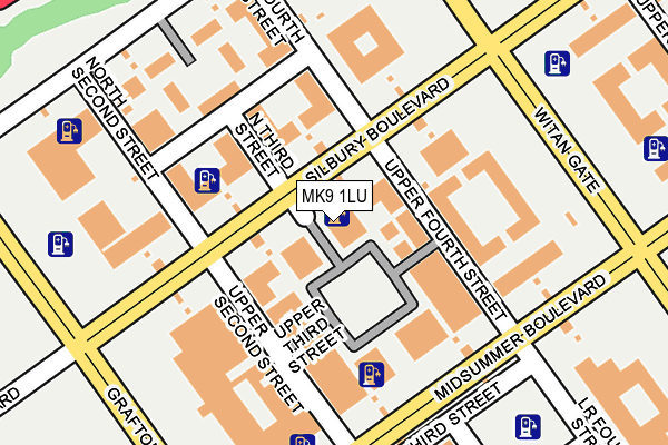 MK9 1LU map - OS OpenMap – Local (Ordnance Survey)