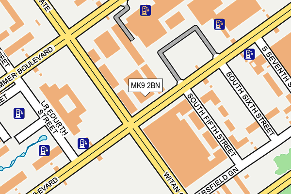 MK9 2BN map - OS OpenMap – Local (Ordnance Survey)