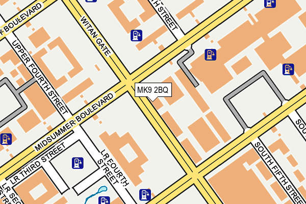 MK9 2BQ map - OS OpenMap – Local (Ordnance Survey)