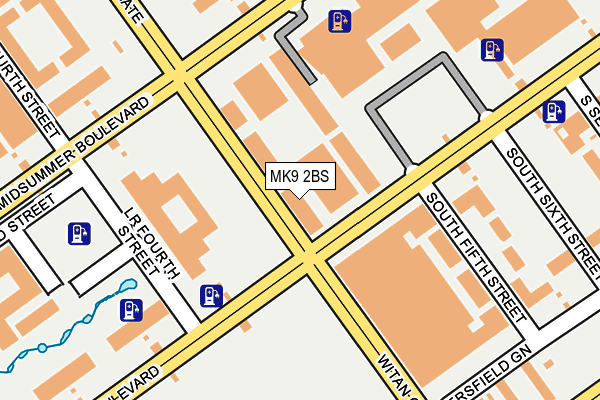 MK9 2BS map - OS OpenMap – Local (Ordnance Survey)