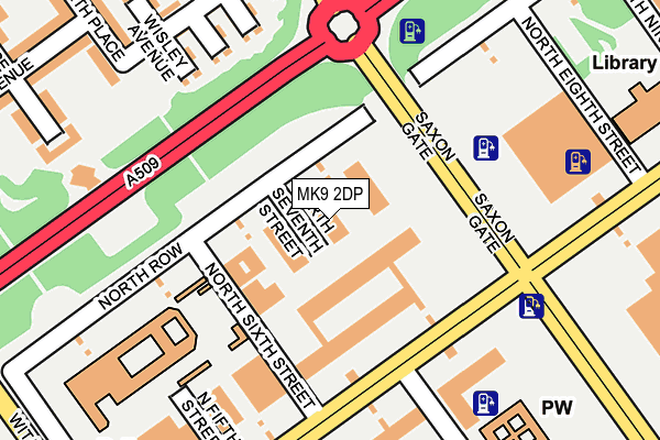 MK9 2DP map - OS OpenMap – Local (Ordnance Survey)