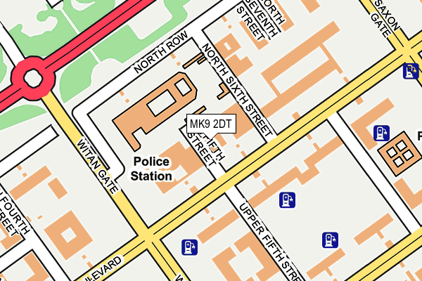 MK9 2DT map - OS OpenMap – Local (Ordnance Survey)