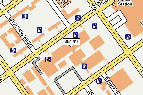MK9 2EA map - OS OpenMap – Local (Ordnance Survey)