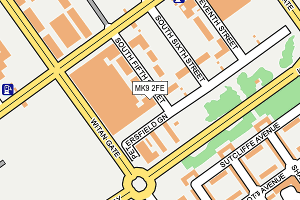 MK9 2FE map - OS OpenMap – Local (Ordnance Survey)