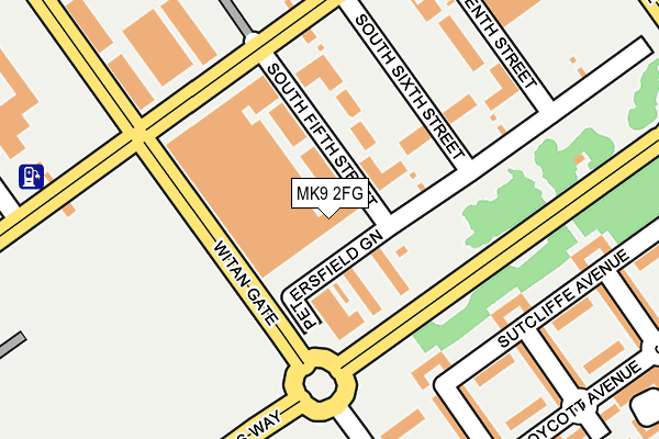 MK9 2FG map - OS OpenMap – Local (Ordnance Survey)