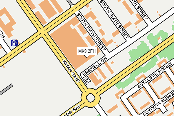 MK9 2FH map - OS OpenMap – Local (Ordnance Survey)