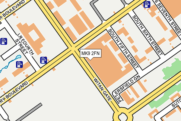 MK9 2FN map - OS OpenMap – Local (Ordnance Survey)