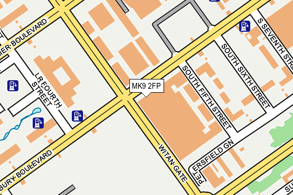 MK9 2FP map - OS OpenMap – Local (Ordnance Survey)