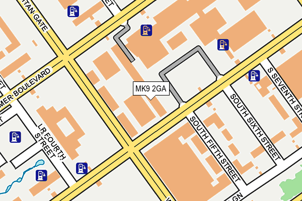MK9 2GA map - OS OpenMap – Local (Ordnance Survey)