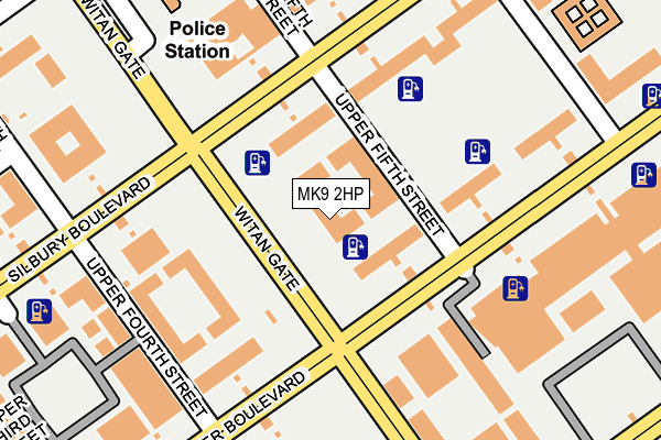 MK9 2HP map - OS OpenMap – Local (Ordnance Survey)