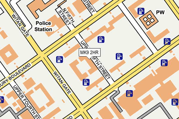 MK9 2HR map - OS OpenMap – Local (Ordnance Survey)