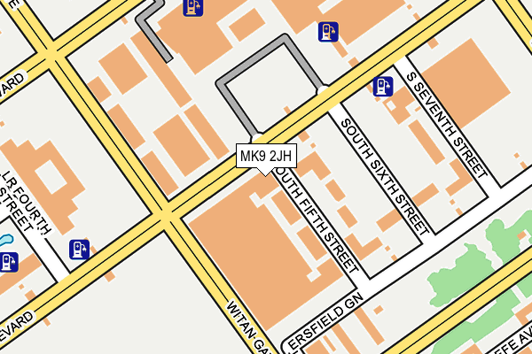 MK9 2JH map - OS OpenMap – Local (Ordnance Survey)