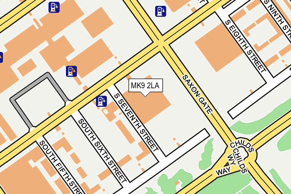 MK9 2LA map - OS OpenMap – Local (Ordnance Survey)