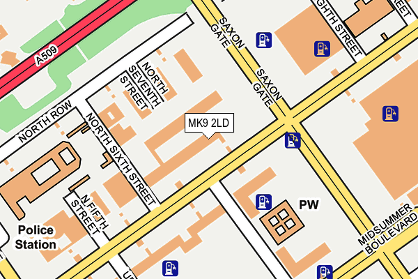 MK9 2LD map - OS OpenMap – Local (Ordnance Survey)