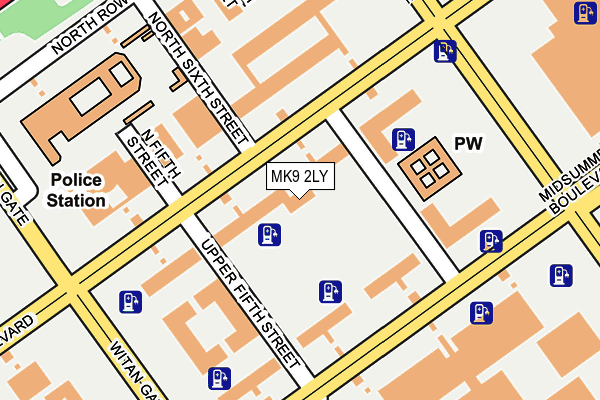 MK9 2LY map - OS OpenMap – Local (Ordnance Survey)