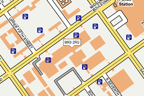 MK9 2RG map - OS OpenMap – Local (Ordnance Survey)