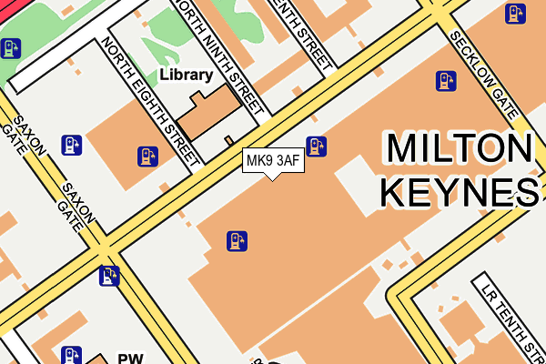 MK9 3AF map - OS OpenMap – Local (Ordnance Survey)