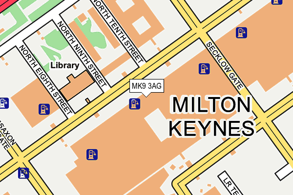 MK9 3AG map - OS OpenMap – Local (Ordnance Survey)