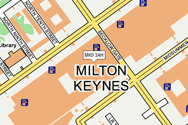 MK9 3AH map - OS OpenMap – Local (Ordnance Survey)
