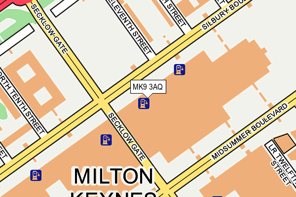 MK9 3AQ map - OS OpenMap – Local (Ordnance Survey)