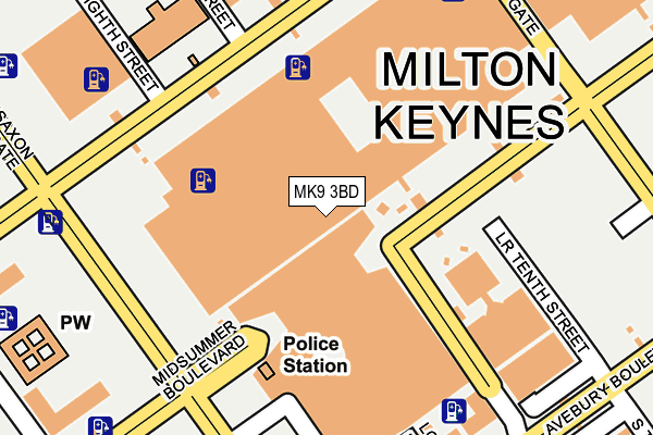 MK9 3BD map - OS OpenMap – Local (Ordnance Survey)