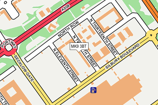 MK9 3BT map - OS OpenMap – Local (Ordnance Survey)