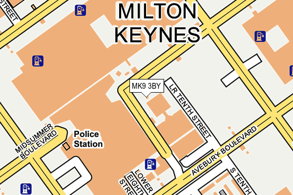 MK9 3BY map - OS OpenMap – Local (Ordnance Survey)