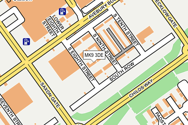 MK9 3DE map - OS OpenMap – Local (Ordnance Survey)