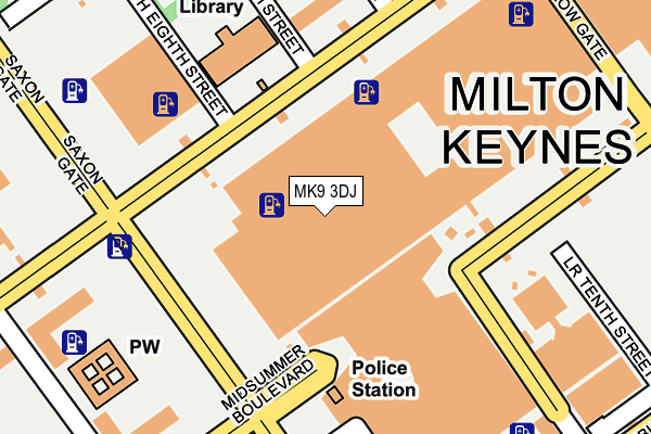 MK9 3DJ map - OS OpenMap – Local (Ordnance Survey)