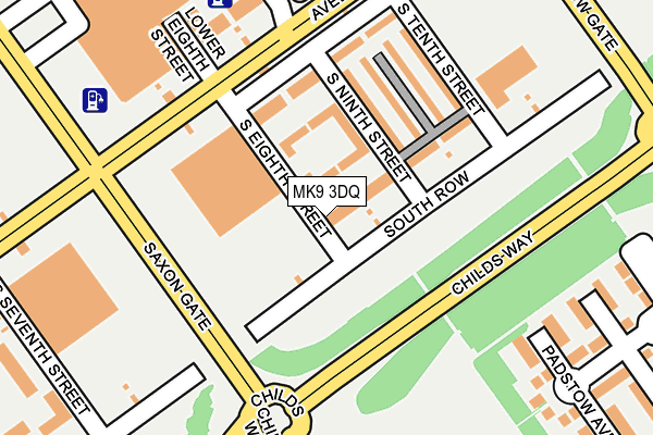 MK9 3DQ map - OS OpenMap – Local (Ordnance Survey)