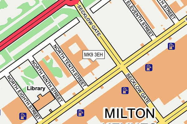 MK9 3EH map - OS OpenMap – Local (Ordnance Survey)