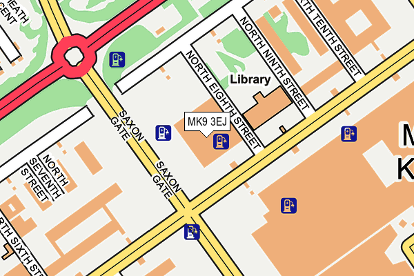 MK9 3EJ map - OS OpenMap – Local (Ordnance Survey)