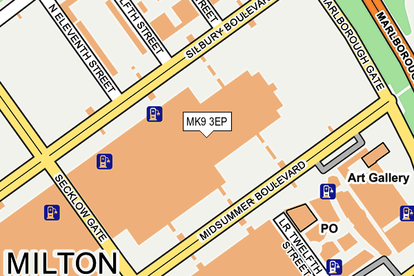 MK9 3EP map - OS OpenMap – Local (Ordnance Survey)