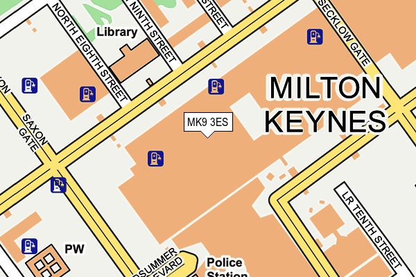 MK9 3ES map - OS OpenMap – Local (Ordnance Survey)