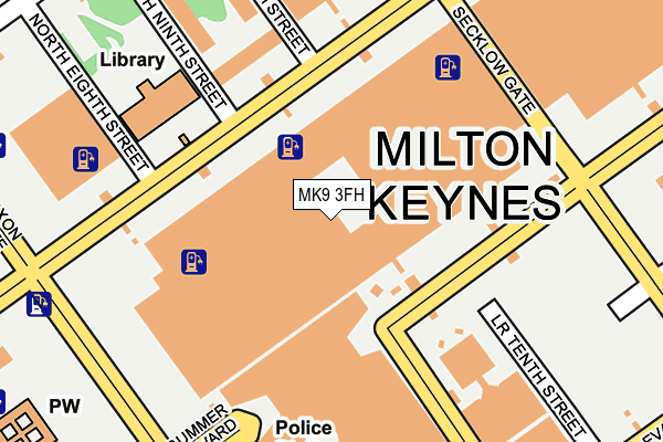 MK9 3FH map - OS OpenMap – Local (Ordnance Survey)